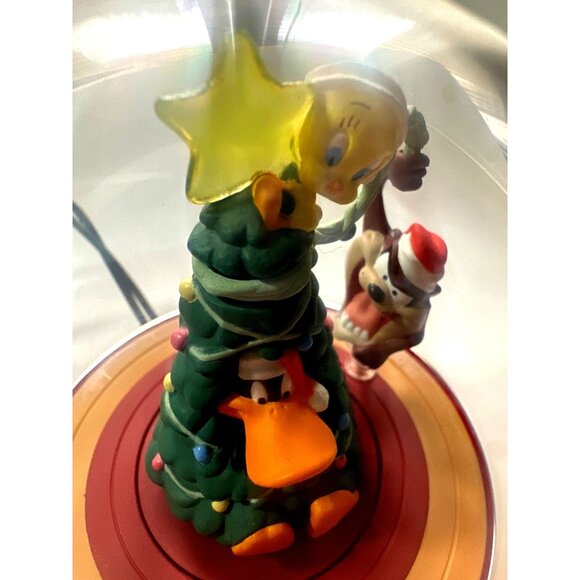 1997 Hallmark Keepsake Ornament Taz Looney Tunes Christmas Light Motion Vintage - Picture 7 of 11